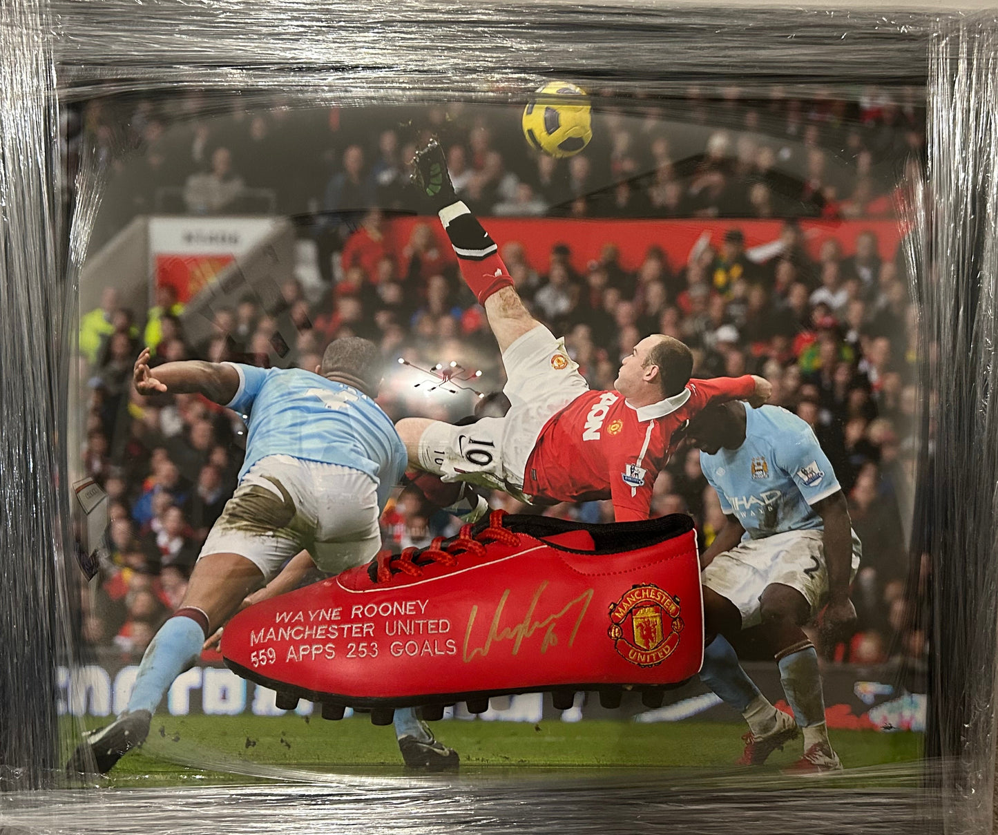 Wayne Rooney signed  boot framed